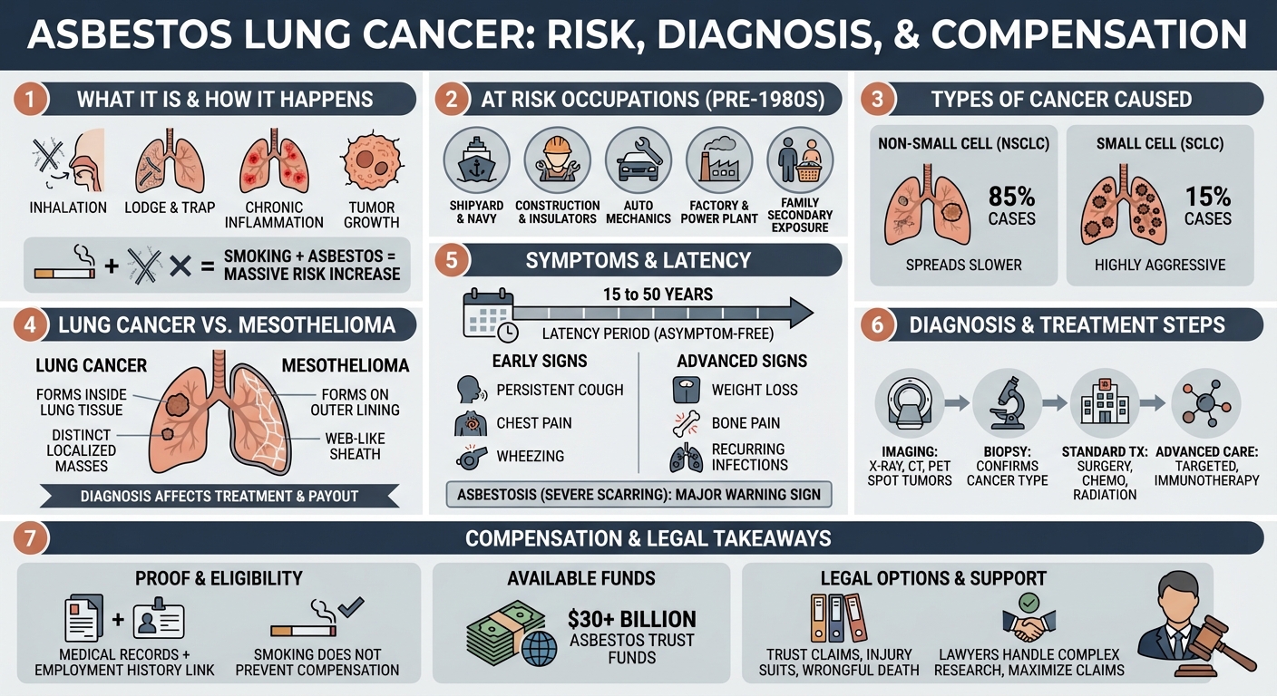 Asbestos Lung Cancer: Symptoms, Causes & Legal Claims
