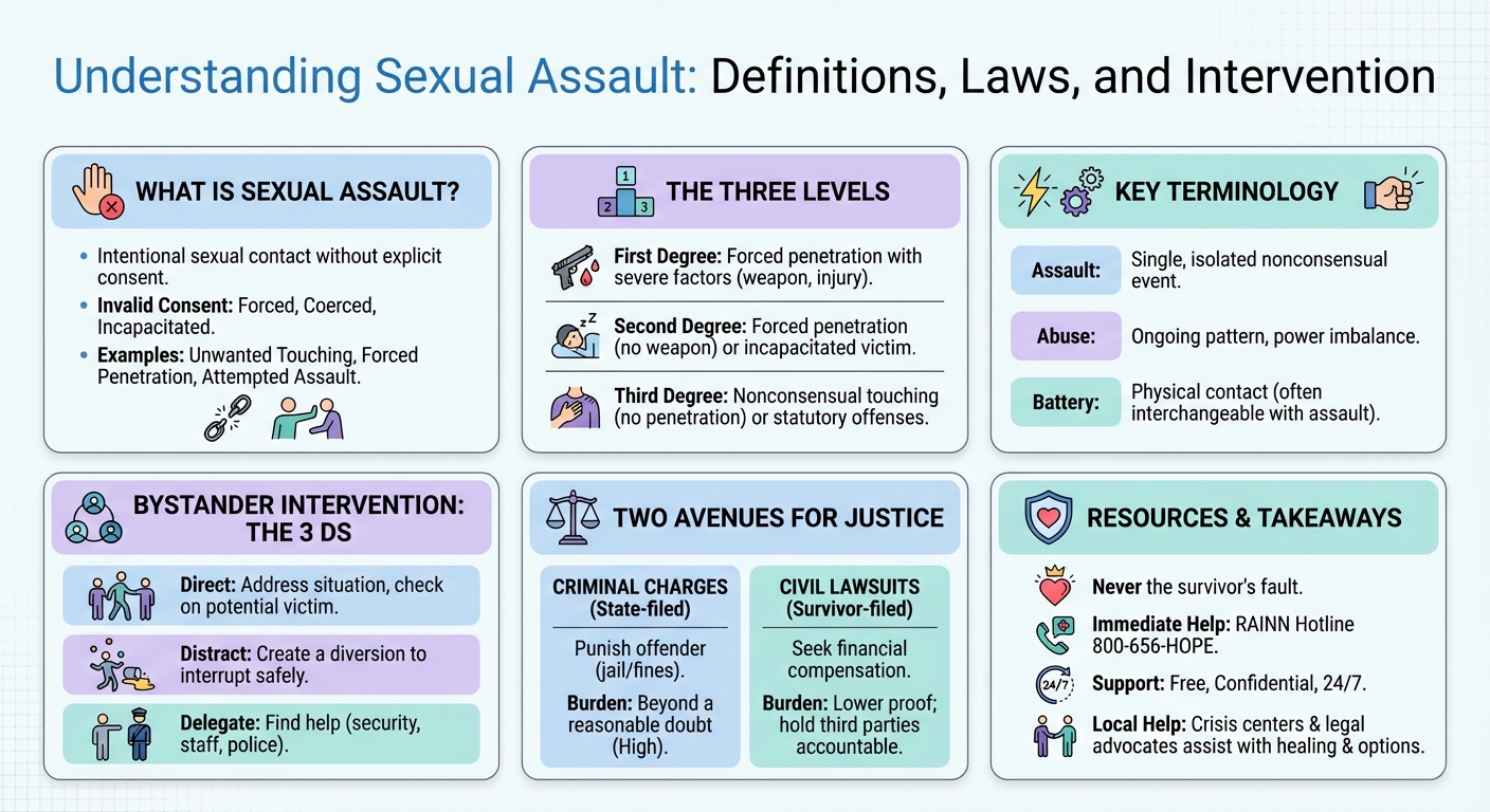 Define Sexual Assault: Legal Definition, Levels & Examples