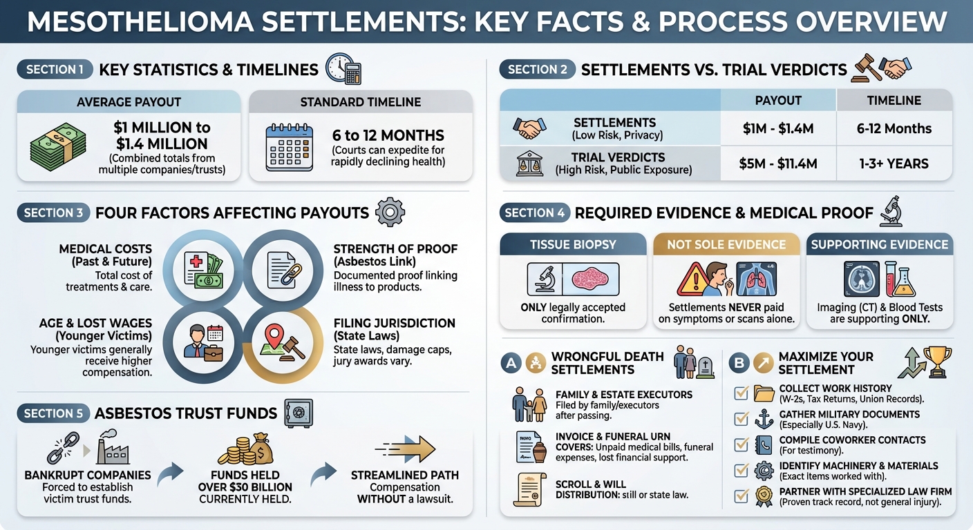 Mesothelioma Settlements: Average Payouts & Timelines