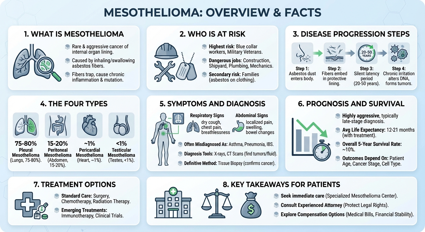 Mesothelioma Asbestos Cancer: Symptoms, Prognosis & Legal Rights