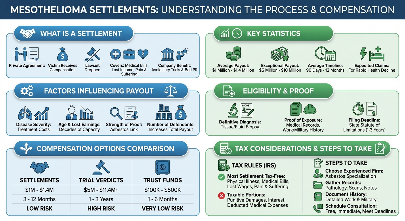 Mesothelioma Settlements: Average Payouts & Timelines ()