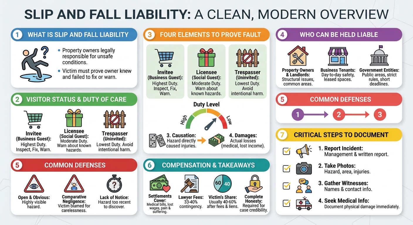 Slip and Fall Liability Explained: How to Prove Fault & Win