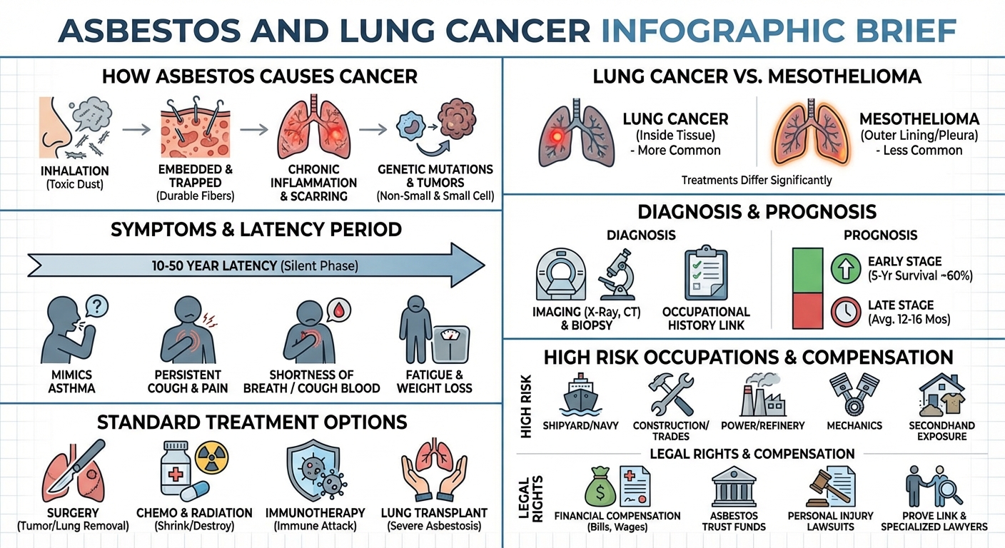 Lung Cancer From Asbestos: Symptoms, Prognosis & Legal Claims