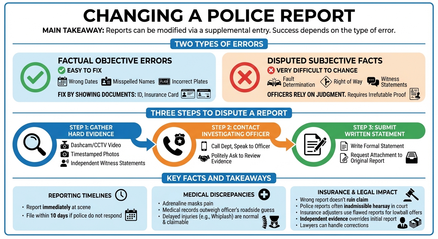 Can a Police Report Be Changed After an Accident?