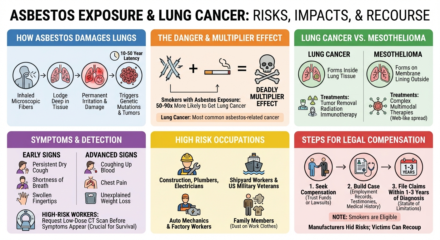 Asbestos and Lung Cancer: Symptoms, Risks & Compensation